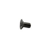 SUBURBAN BOLT AND SUPPLY #10-24 x 3/4 in Slotted Flat Machine Screw, Plain Stainless Steel A2300120048F
